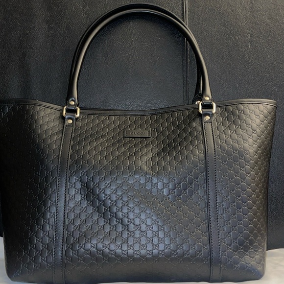 Gucci Microguccissima Medium Joy Tote Black Leather Brand New Never worn. - Picture 1 of 17